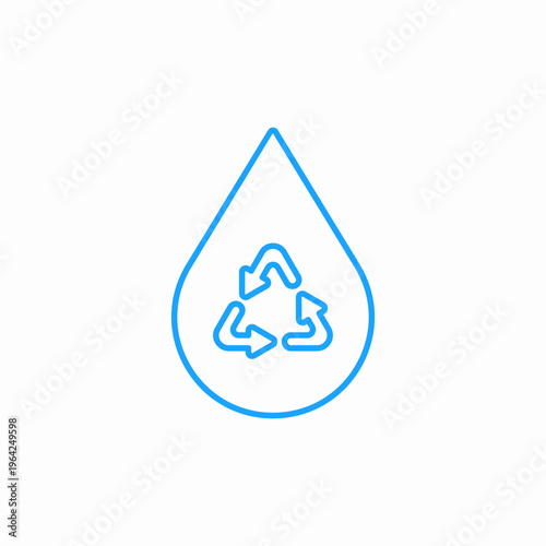 water cycle icon sign vector