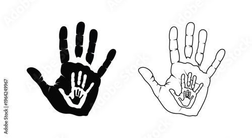 Hand gesture symbolism illustration Vector