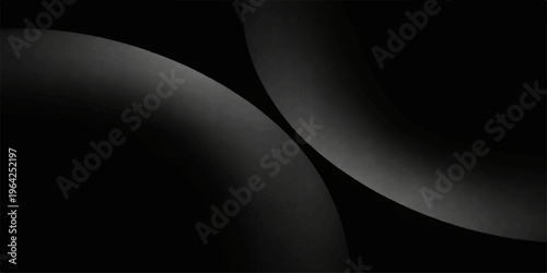 An abstract black and white background featuring a dark space design with a planet, moon, and motion waves of light