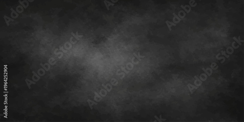 A dark vintage grunge background featuring a dirty black and white textured paper surface with an old gray wall pattern for a blank empty backdrop design