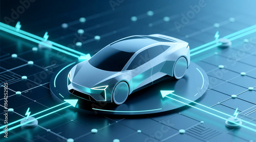 Visualizing connected electric vehicle battery ecosystem demonstrating smart grid integration with bidirectional energy flow for advanced power and future mobility