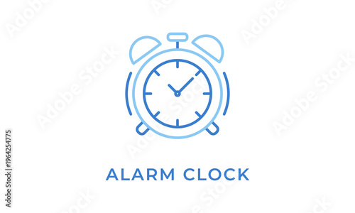 Alarm Clock vector icon isolated on white background