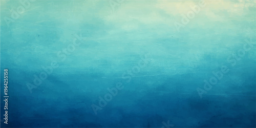 Abstract blue grunge background with sunlight reflecting through deep ocean waves and clouds under a bright heaven sky