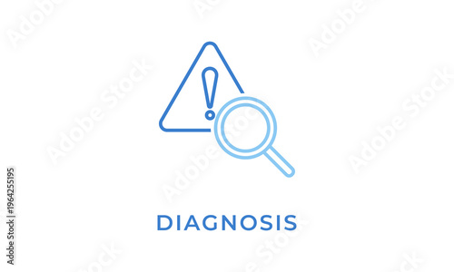 Diagnosis vector icon isolated on white background
