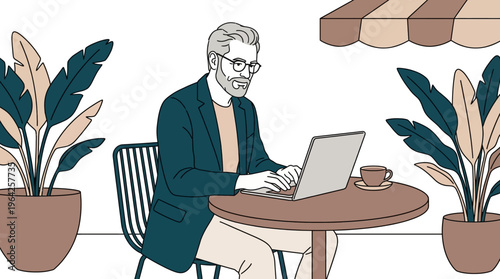 Diverse group of seniors engaging with technology, highlighting digital literacy, accessibility, and community learning in a modern educational setting