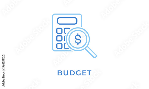 Budget vector icon isolated on white background