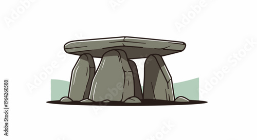 Ancient stone structure, a prehistoric monument with massive boulders