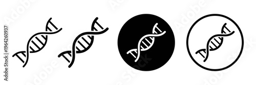 Collection of DNA chain icon concept of molecular, Genetic, medicine, chain, gene, science, biology, helix, chromosome, genome, structure, biotechnology Vector stock illustration