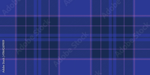 Skirt pattern fabric vector, chinese new year tartan texture textile. Famous check plaid background seamless in blue and violet colors.