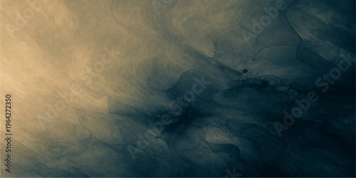 An abstract blue grunge background merges dark storm clouds with a smoky mist texture to create a dramatic night sky cloudscape filled with light and motion