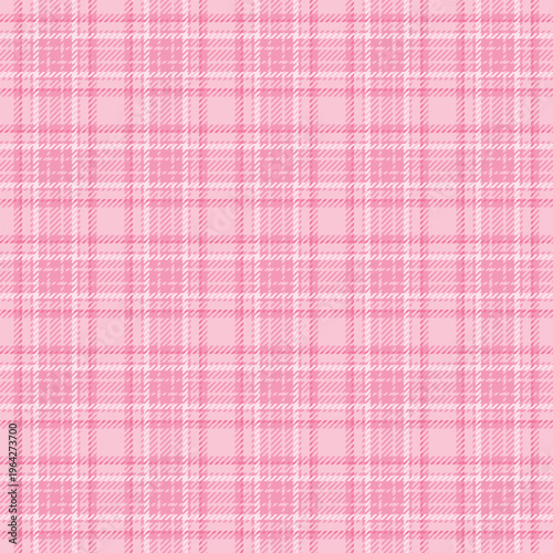 Blank plaid tartan check, old-fashioned background seamless vector. Mockup pattern textile fabric texture in light and red colors.