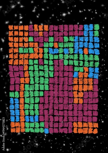 Multi color palette swatch style for fashion and textile