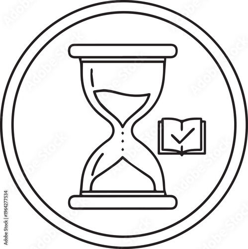 Black Outlined Icon of timer