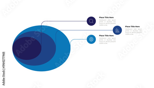 Three Layered Onion Diagram Infographic Template Design