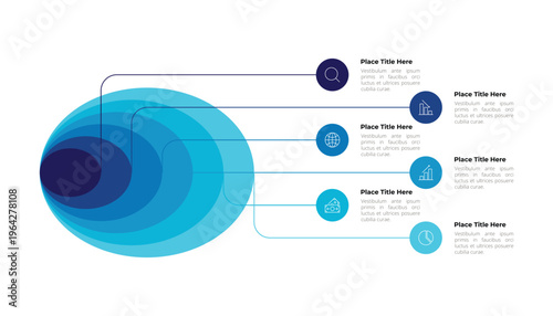 Six Layered Onion Diagram Infographic Template Design