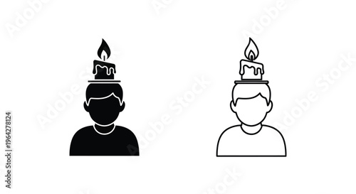 Birthday celebration icons Vector