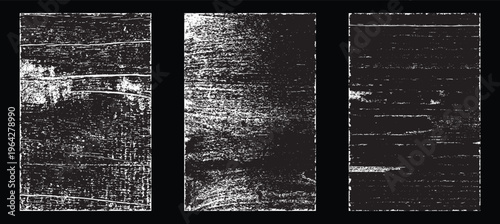 Black and white distressed texture backgrounds with scratches