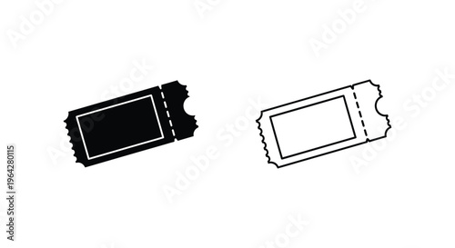 Black and white movie ticket stubs Vector
