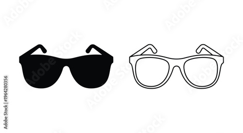 Sunglasses and glasses illustration Vector
