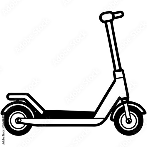 Simple scooter icon vector illustration isolated on white background