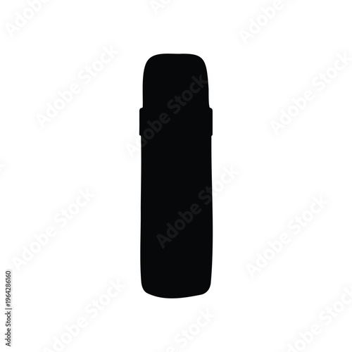 thermos silhouette vector flat design on white background.
