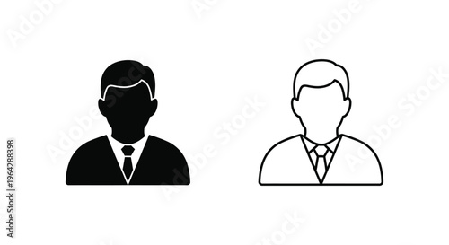 Businessman and silhouette contrast Vector