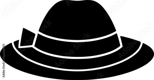 Elegant Black Hat with a Ribbon Accent