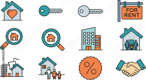 Real estate and property icons