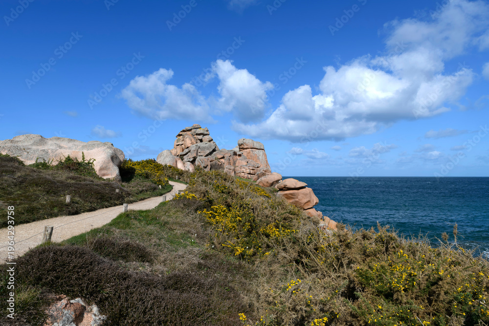 Fototapeta premium Paysage de mer sur la côte de granit rose - Ploumanac'h Bretagne