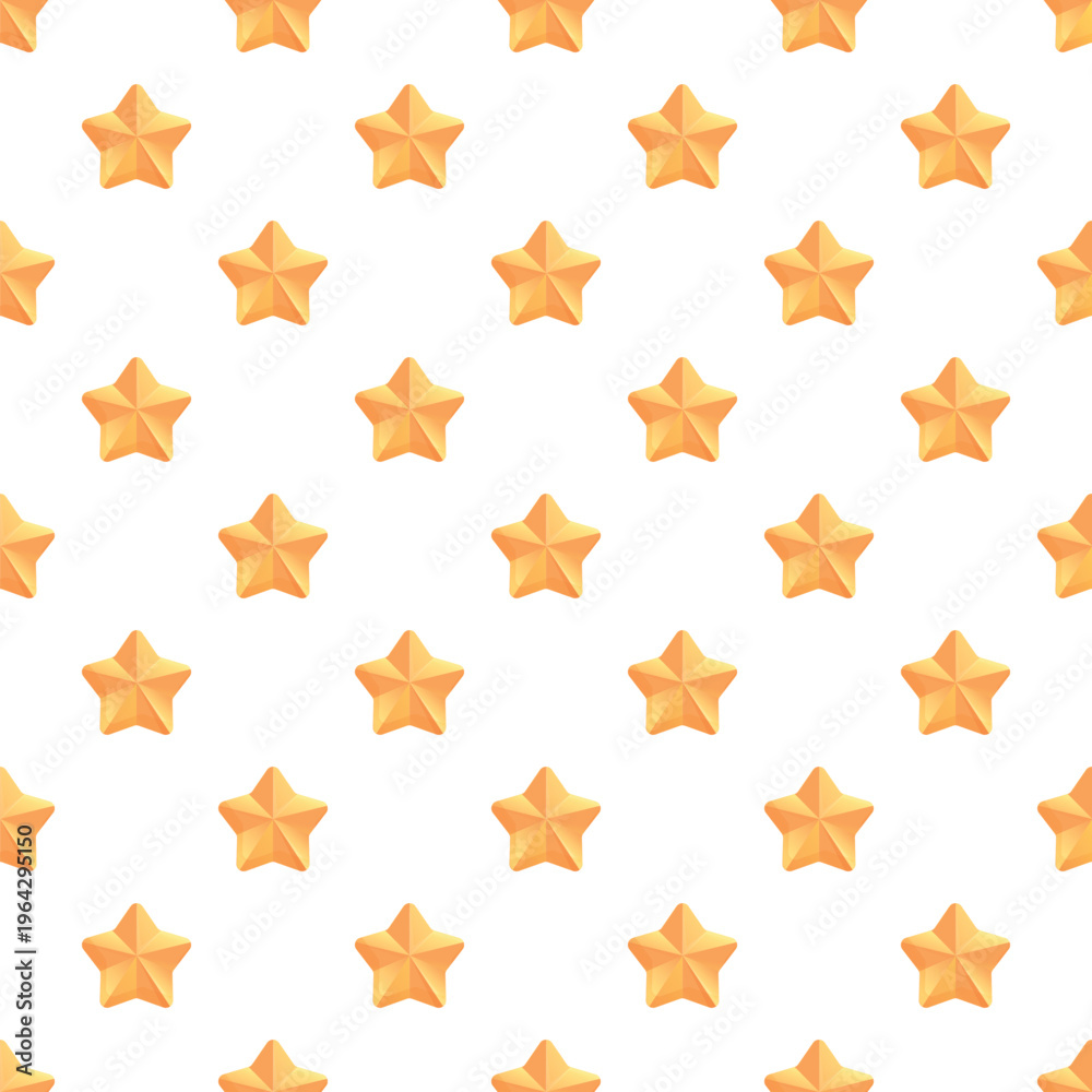 Obraz premium Repeating gold stars forming a seamless background pattern on white