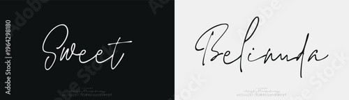 Sweet Belimda, Script minimal luxury font alphabet logo. Typography beauty fashion elegant minimalist serif italic fonts decorative wedding vintage retro logos. vector illustration
