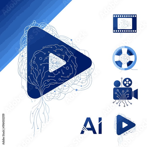 Versatile collection of video playback and editing glyph icons, illustrating essential multimedia control actions for modern digital interfaces and enhanced user experience designs