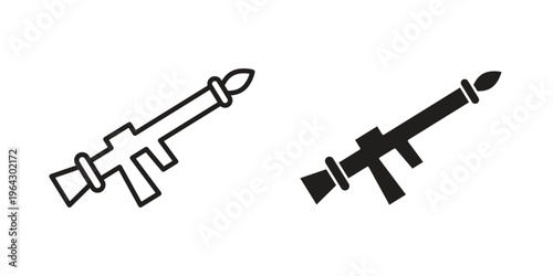 Canvastavla Grenade Launcher icon set, logo vector eps10