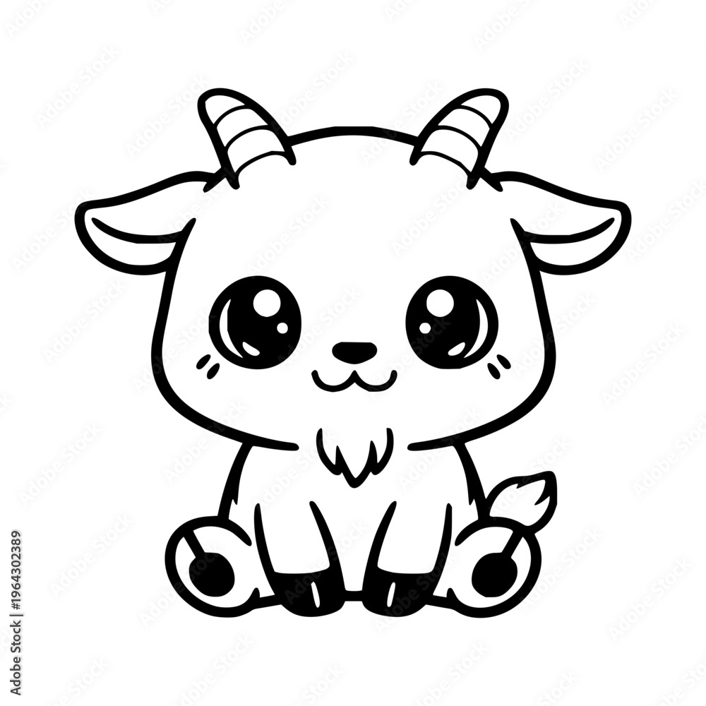 Fototapeta premium Animal Outline Coloring Book Illustration