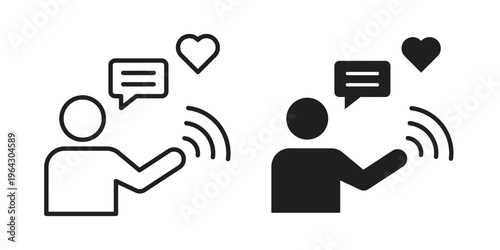 Influencer icon set, logo vector eps10