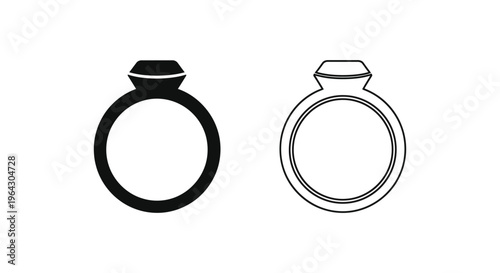 Ring engagement wedding Vector