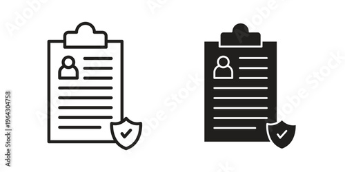 Insurance policy icon set, logo vector eps10