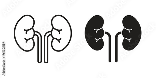 Kidney icon set, logo vector eps10