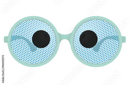 Eyeball glasses icon. vector illustration