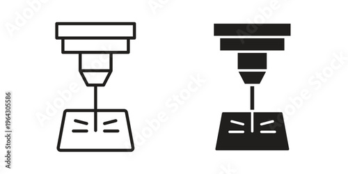 Laser machine icon set, logo vector eps10