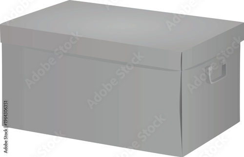 Grey big box. vector
