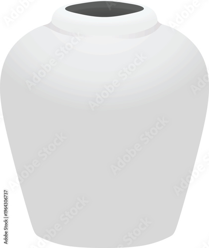 Ceramic container pot. vector illustration
