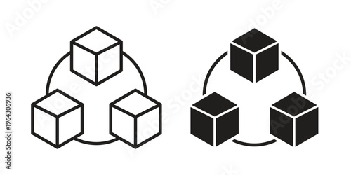 Modules icon set, logo vector eps10