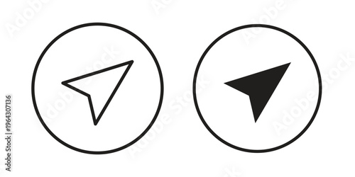 Navigate icon set, logo vector eps10
