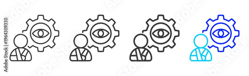 Risk Monitor Set Collection Outline Style For Insurance With Multiple Thickness Variations Clean Modern Editable Vector Icon Pack For UI UX Web App Design