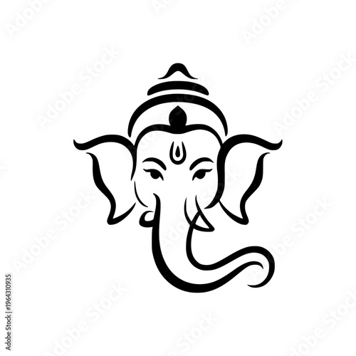 lord ganesha line art drawing, god ganesh picture, god ganesh vector image, ganesha ji vector art