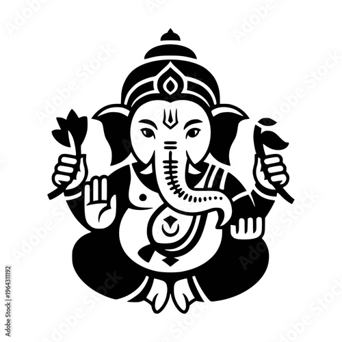 lord ganesha line art drawing, god ganesh picture, god ganesh vector image