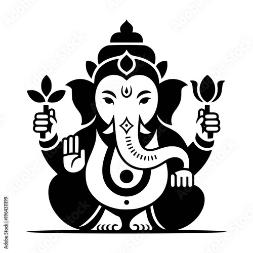lord ganesha line art drawing, god ganesh picture, god ganesh vector image