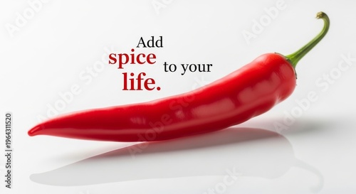 Vibrant Red Chili Pepper Isolated on White Surface