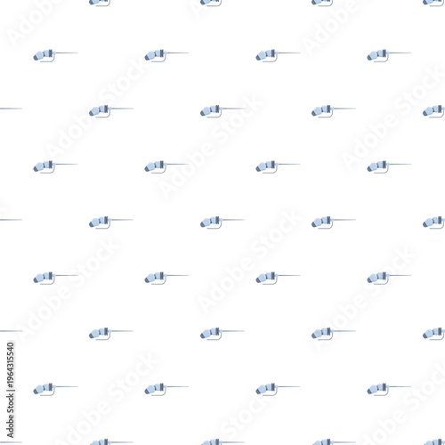 Fencing epee weapons creating a seamless pattern on white background